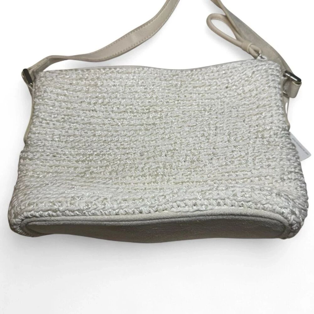 NWT Liz Claiborne Ivory Shoulder Bag Classic Style Summer Bridal See Condition - Picture 2 of 8